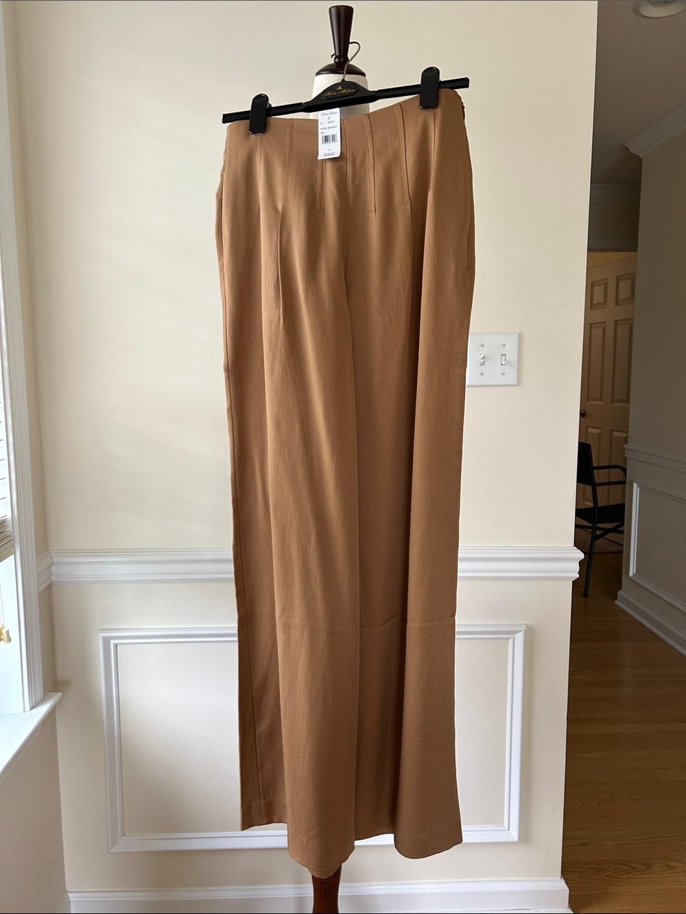 Brooks Brothers Camel Wide-Leg Dress Pants
